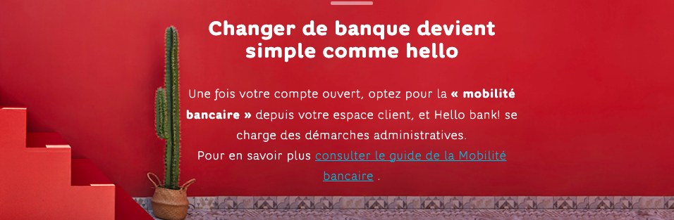 Mobilité bancaire Hello Bank