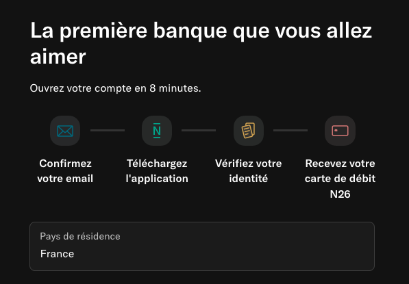 Ouverture de compte N26