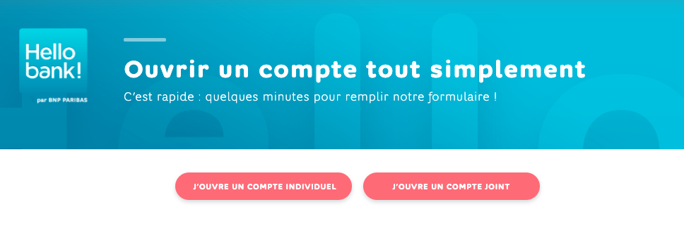 Ouverture de compte Hello Bank