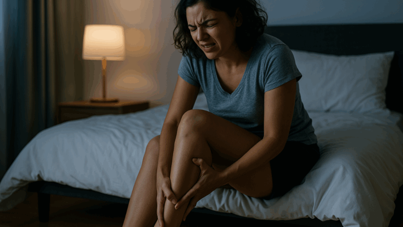Crampes jambes nuit nocturne